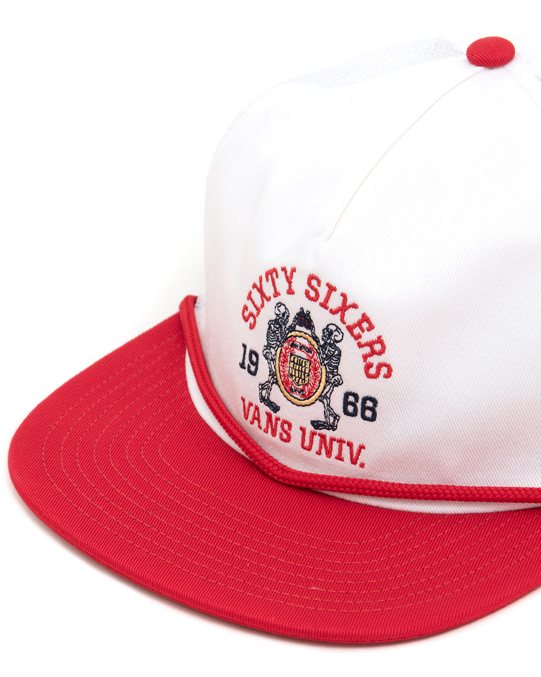 Sixty Sixers Strapback Trucker Hat (Racing Red / White) VBU