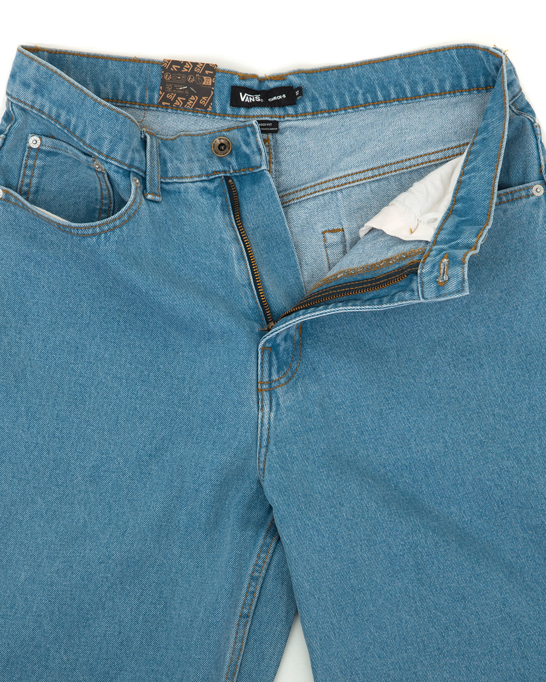 Check-5 Baggy Denim Shorts (Stone Wash / Blue) (S) VBU