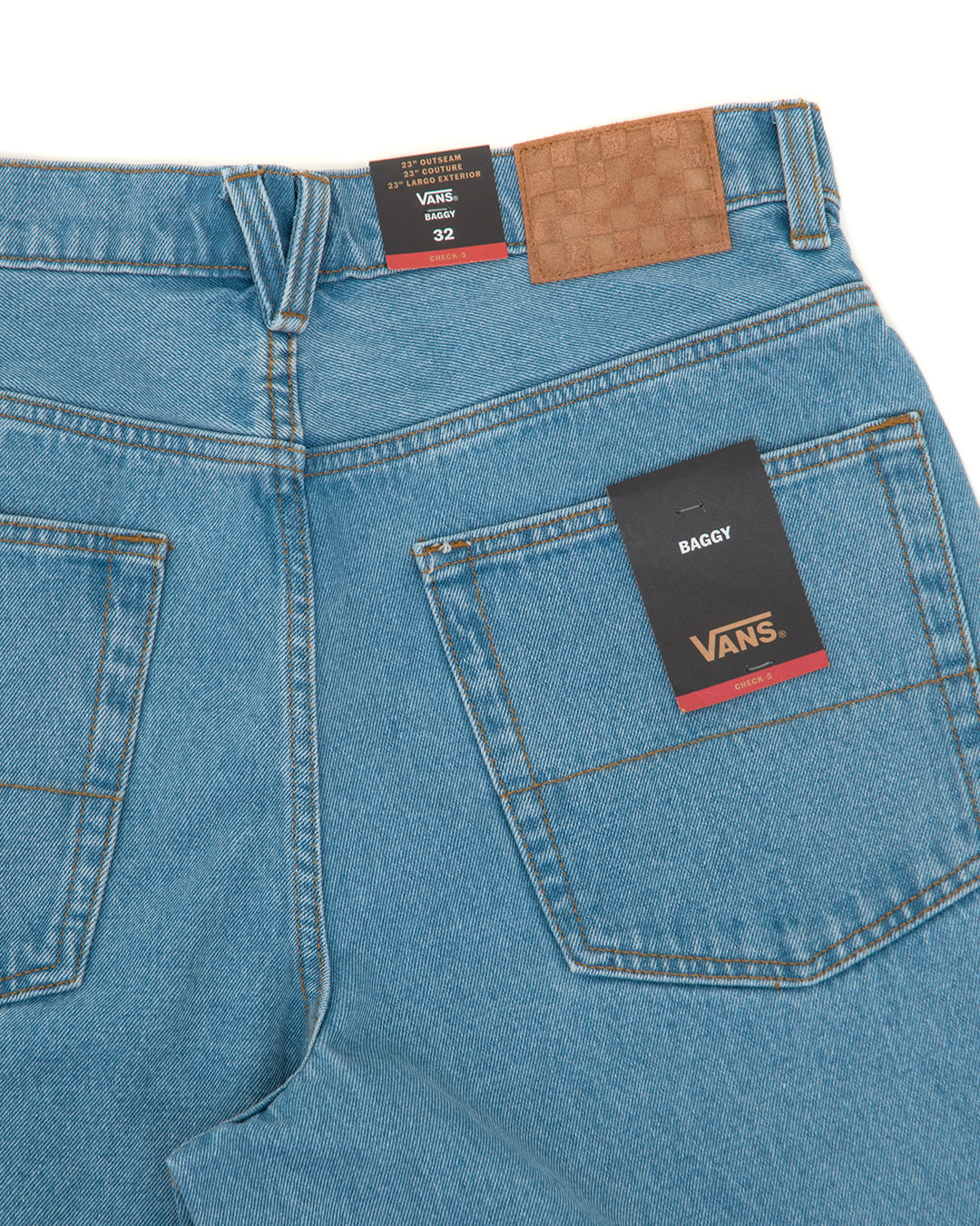 Check-5 Baggy Denim Shorts (Stone Wash / Blue) (S) VBU