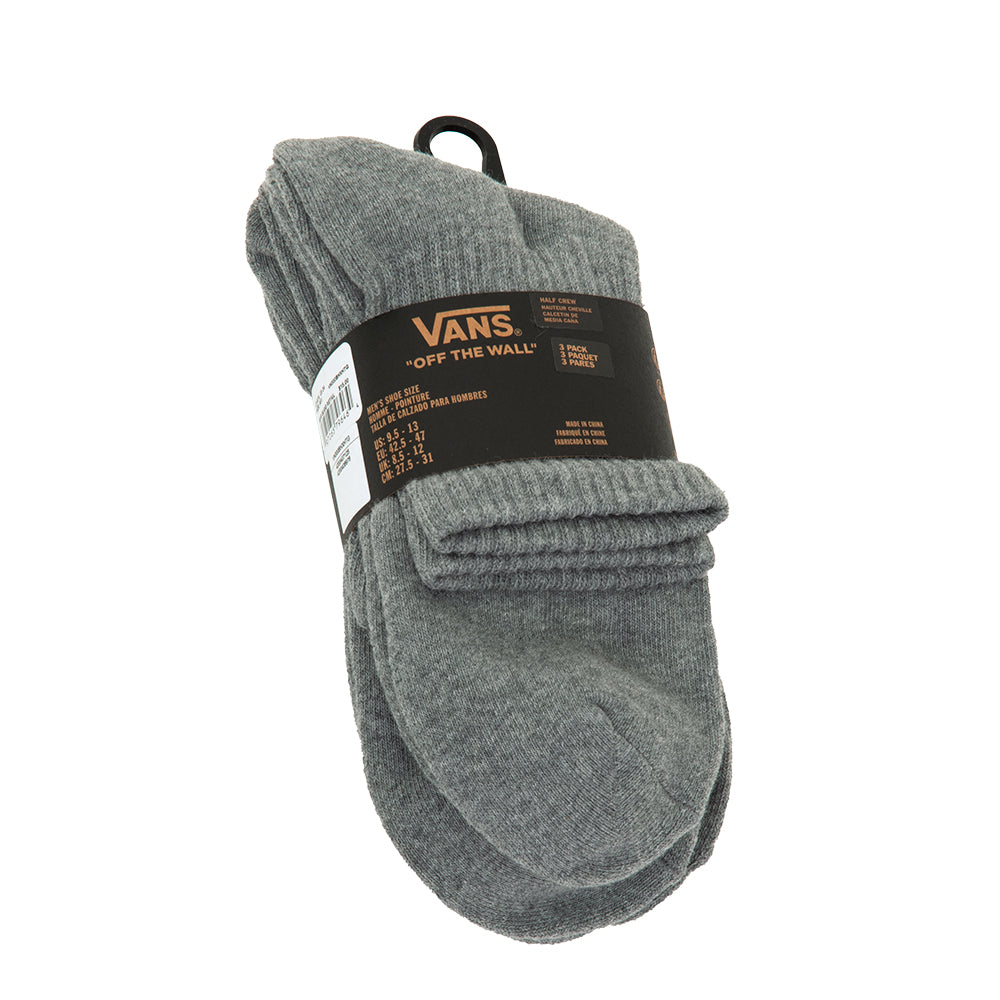 Classic Half Crew Sock 3 Pack (Heather Grey) VBU