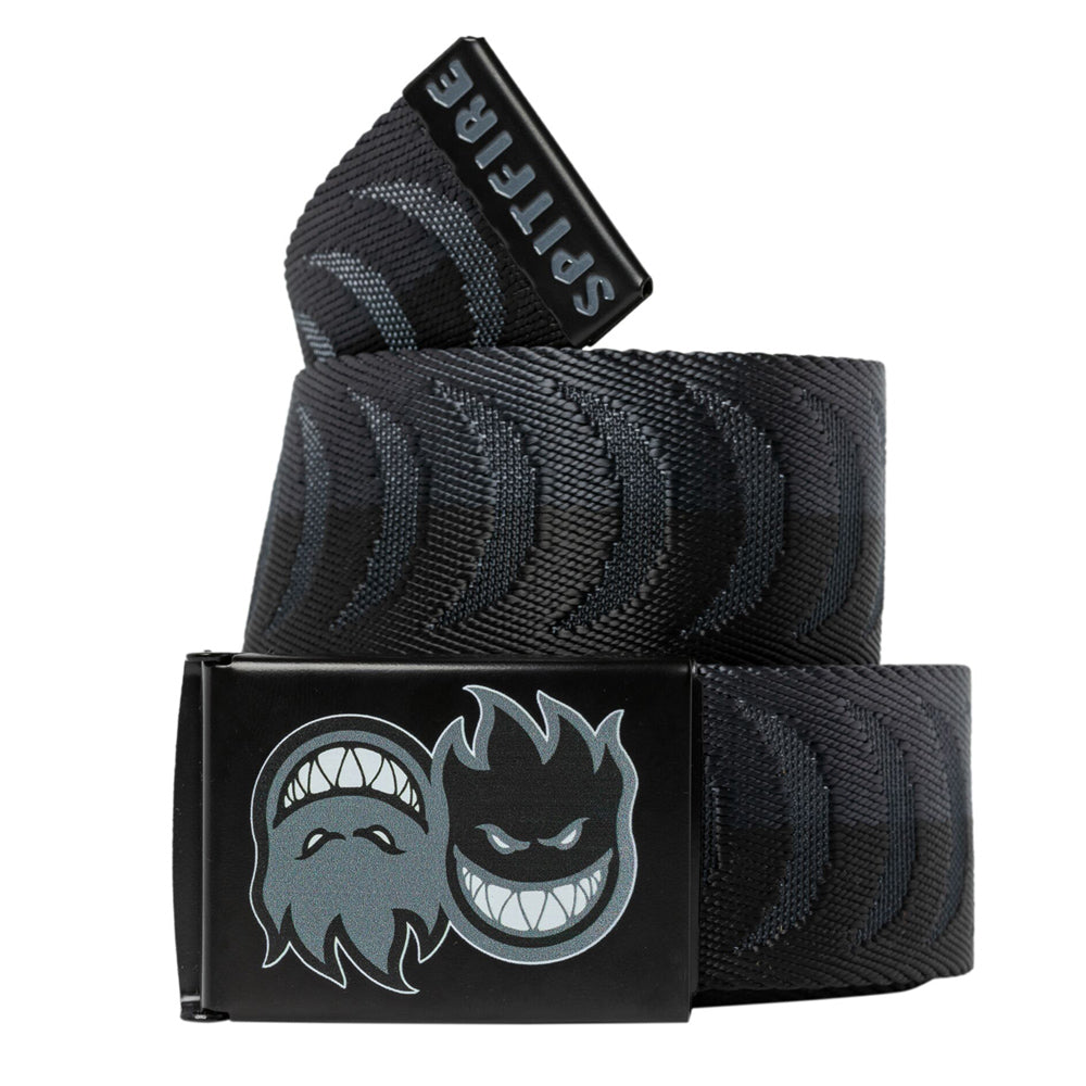 Eternal Crescent Jacquard Web Belt (Charcoal / Black)