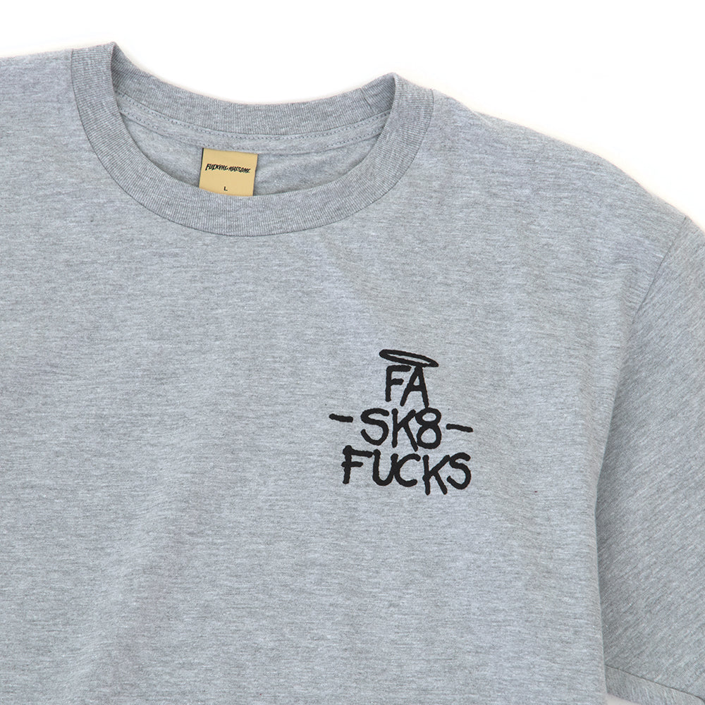 Sk8 Fucks S/S T-Shirt (Heather Grey) (S)