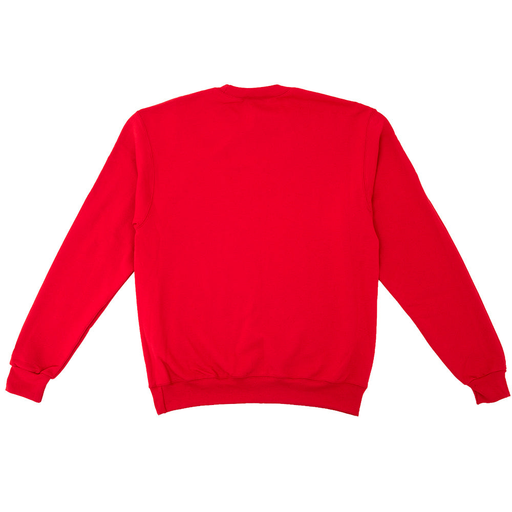 Flocked Crewneck Sweatshirt (Red / Yellow)