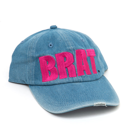 BRAT Denim Strapback Hat (Blue)