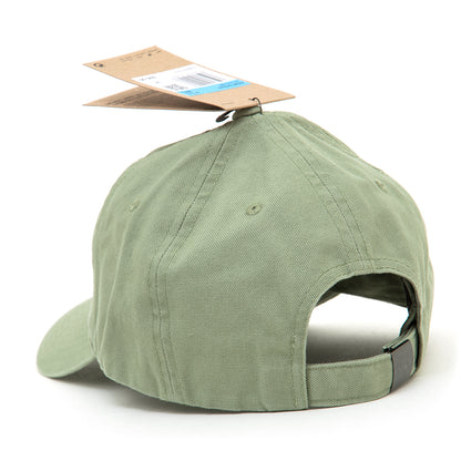 Unstructured 6 Panel Skate Strapback Cap (Oil Green / White)