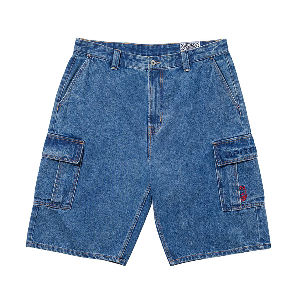 Classic 87' Denim Cargo Short (Light Stone Wash) (S)