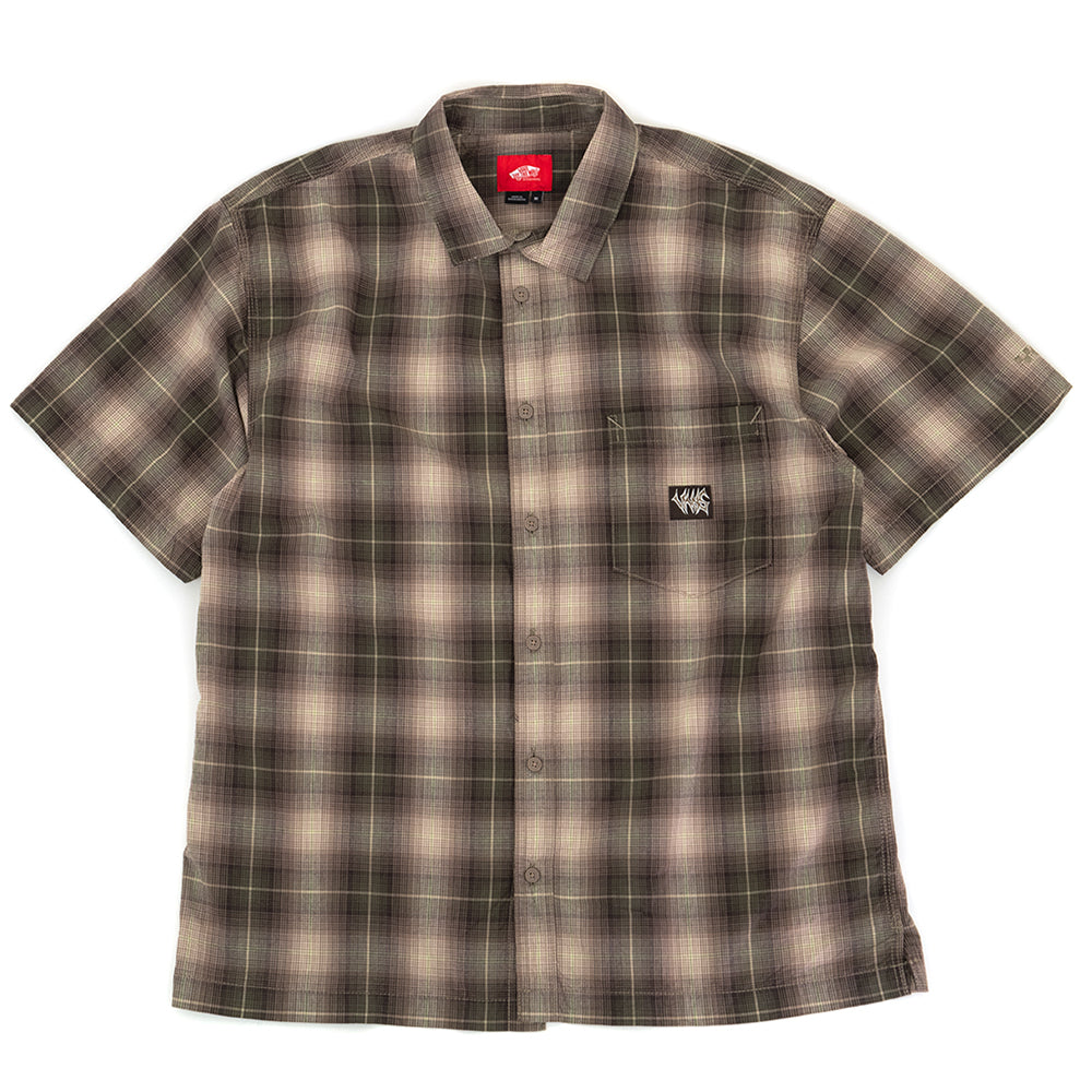 Skate Plaid S/S Woven Shirt (Walnut) VBU