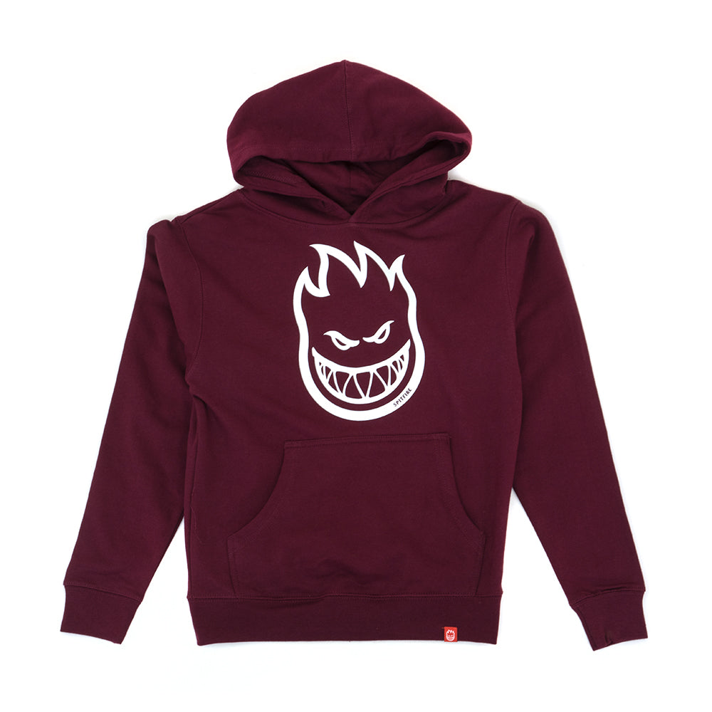 Youth Bighead Hooded Sweatshirt (Maroon / White)