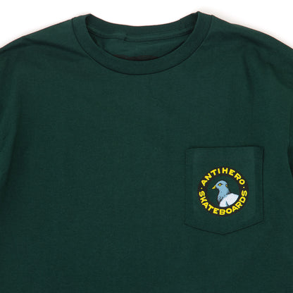 Pigeon Round S/S Pocket T-Shirt (Forest Green)