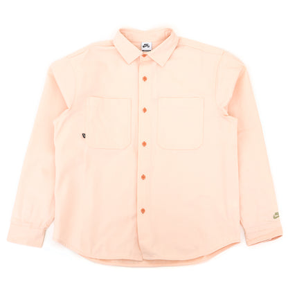 Long-Sleeve Woven Skate Top (Guava Ice / Neutral Olive)