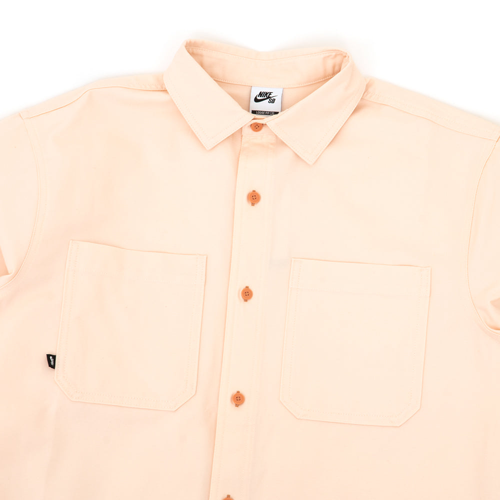 Long-Sleeve Woven Skate Top (Guava Ice / Neutral Olive)