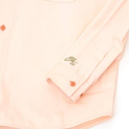 Long-Sleeve Woven Skate Top (Guava Ice / Neutral Olive)