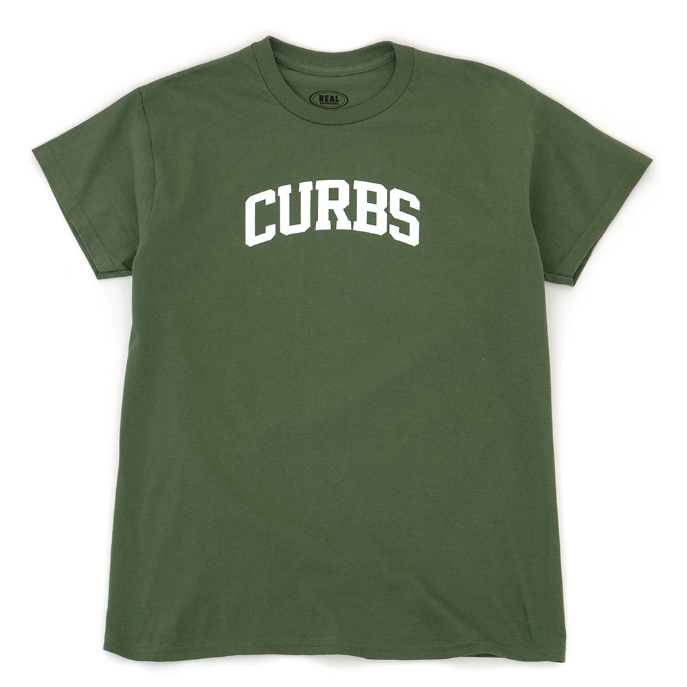 Curbs S/S T-Shirt (Military Green / White)