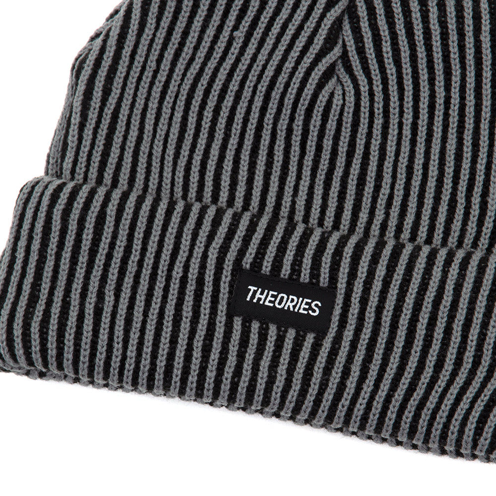 2 Tone Knit Beanie (Grey / Black)