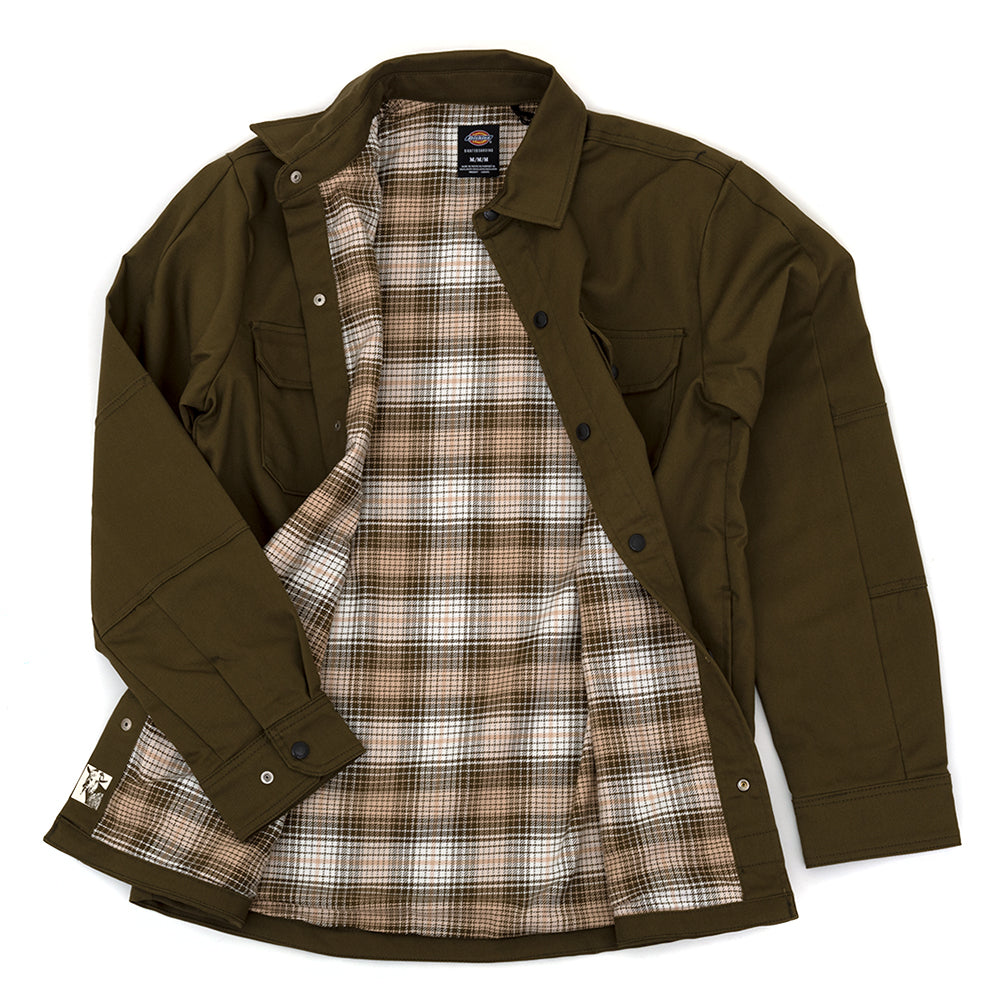 Mike Anderson Lined Shirt Jacket (Dark Olive)