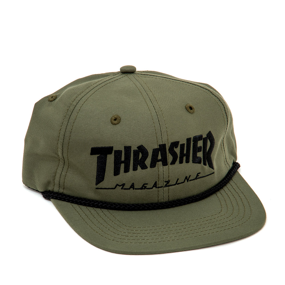 Rope Snapback Hat (Olive / Black)