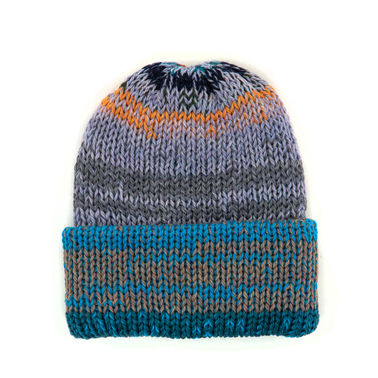 Short Stack Beanie (Blue / Purple / Orange)