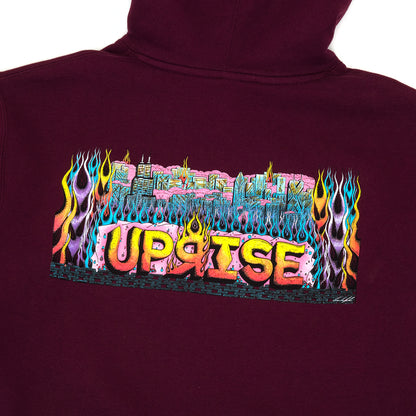 Skyline Heavyweight Hooded Sweatshirt (Maroon)