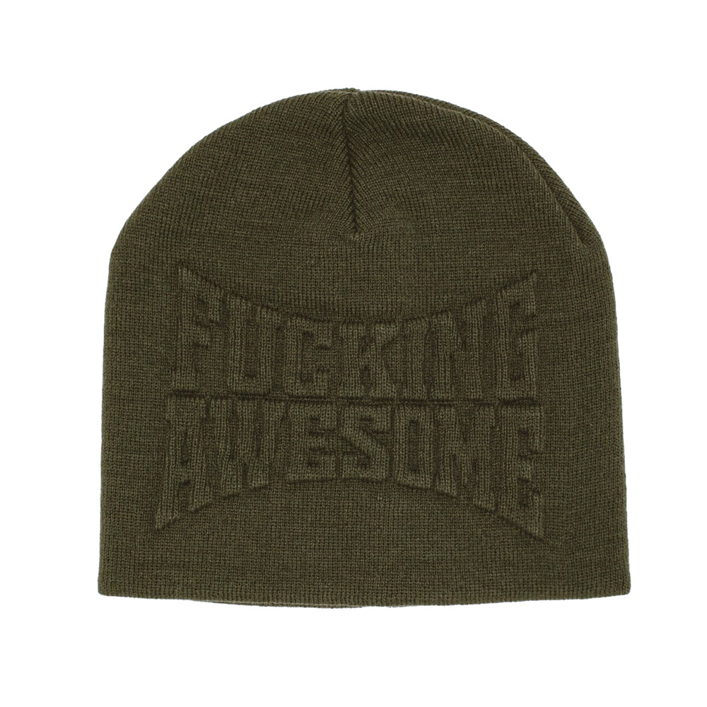 KO Embossed Beanie (Forest Green)