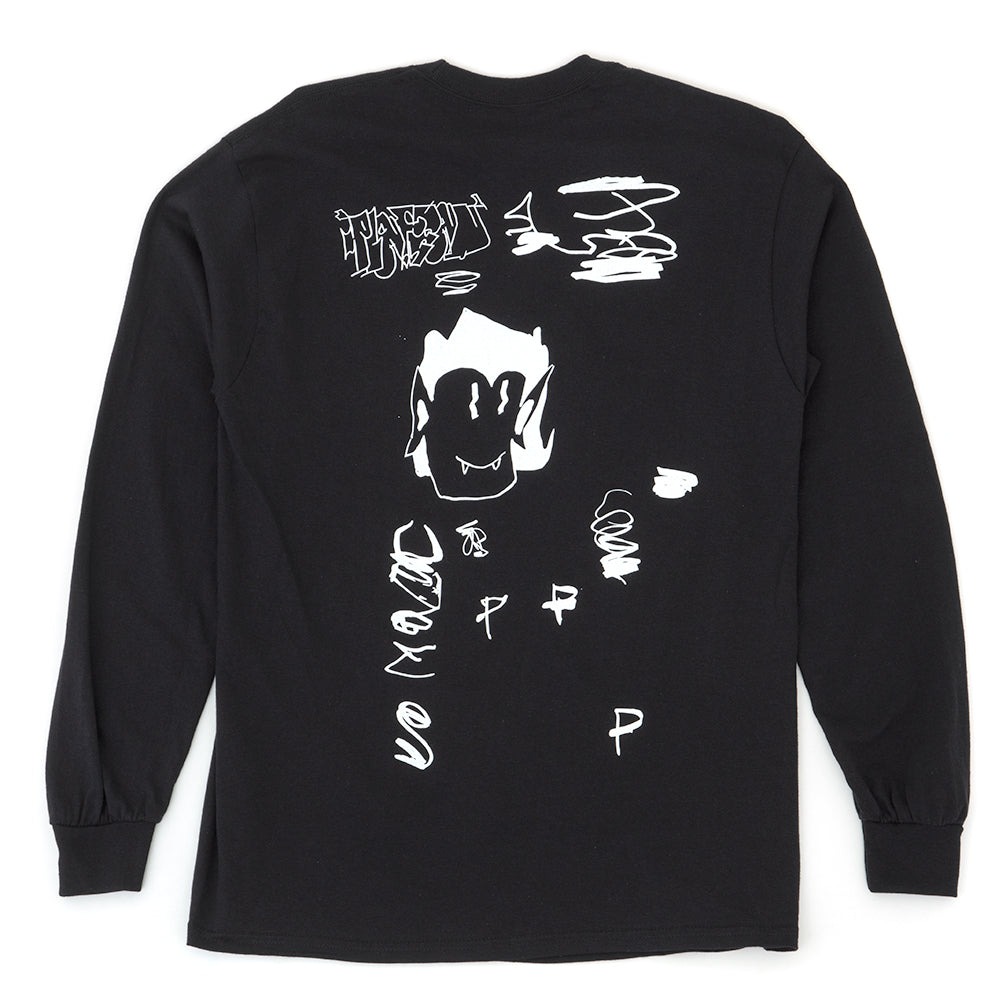 Plateau Scribble L/S T-Shirt (Black / White)