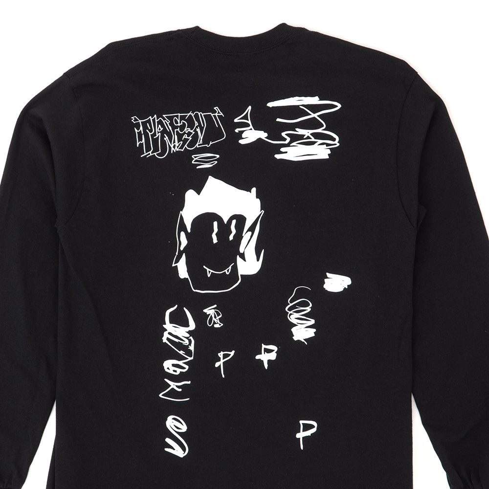 Plateau Scribble L/S T-Shirt (Black / White)