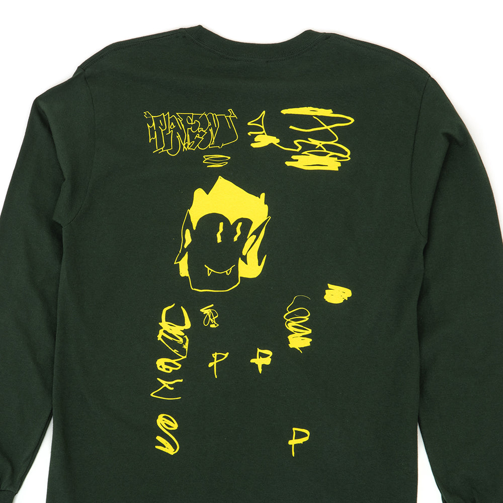 Plateau Scribble L/S T-Shirt (Green / Yellow)