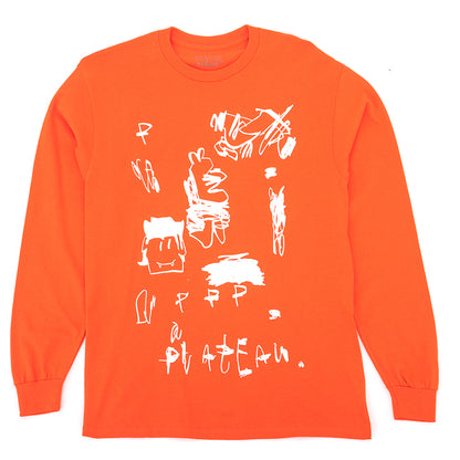 Plateau Scribble L/S T-Shirt (Orange / White)