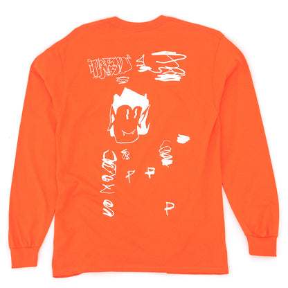 Plateau Scribble L/S T-Shirt (Orange / White)