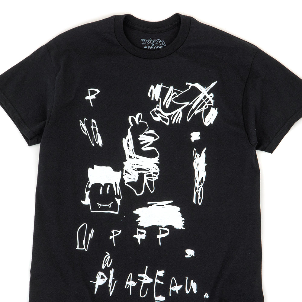 Plateau Scribble T-Shirt (Black / White)