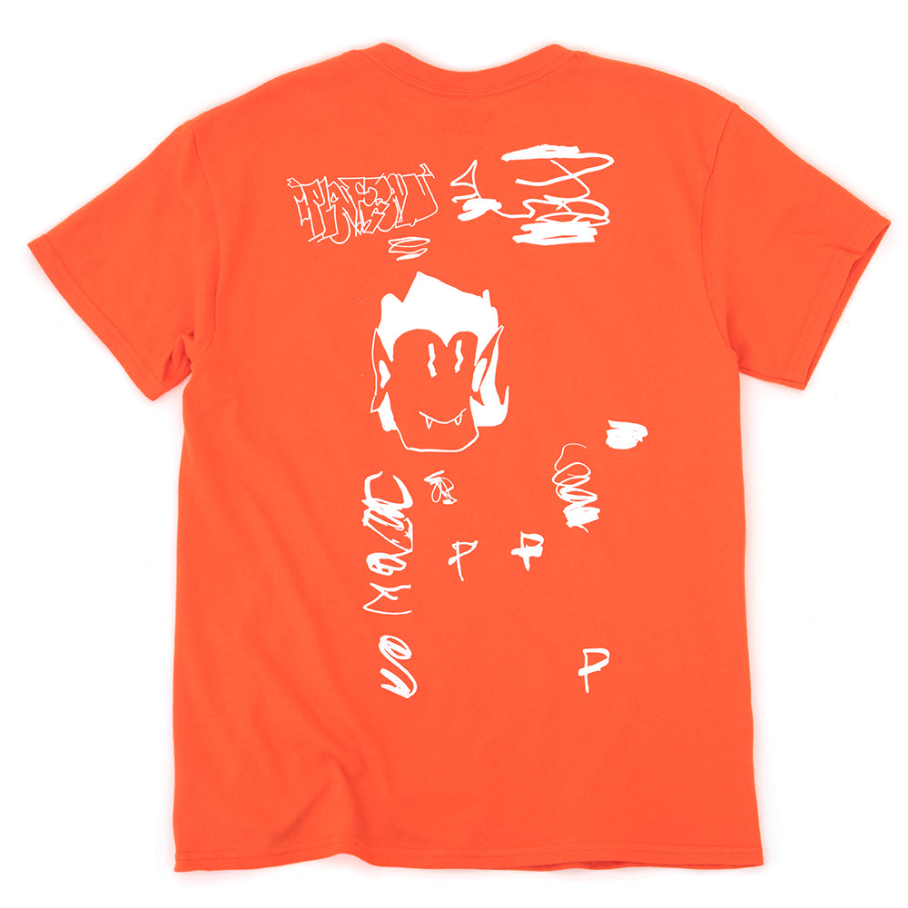 Plateau Scribble T-Shirt (Orange / White)