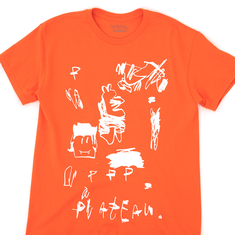 Plateau Scribble T-Shirt (Orange / White)