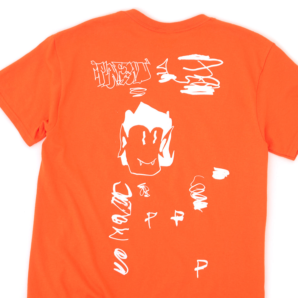 Plateau Scribble T-Shirt (Orange / White)