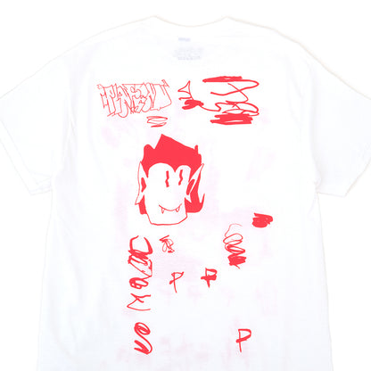 Plateau Scribble T-Shirt (White / Red)