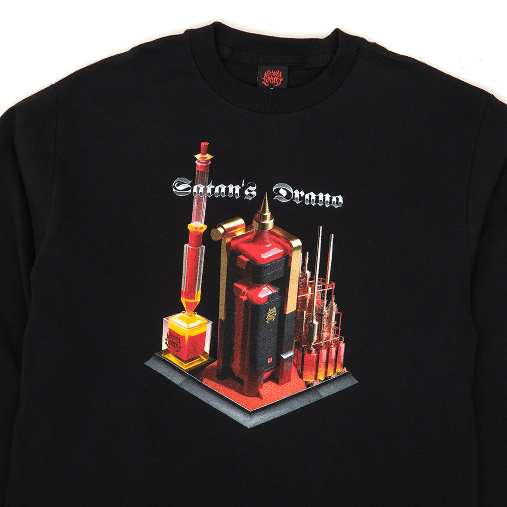 Drano Factory L/S T-Shirt (Black) (S)