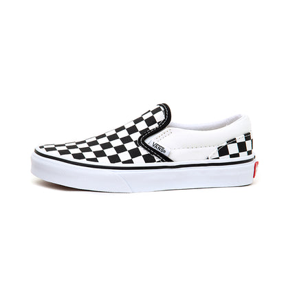 Kids Classic Slip-On (CheckerBoard) Black / True White VBU