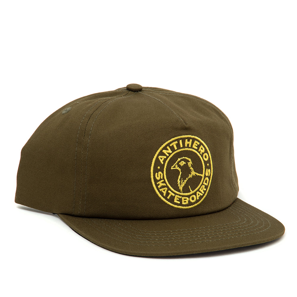 Basic Pigeon Round Adj. Snapback Hat (Olive)