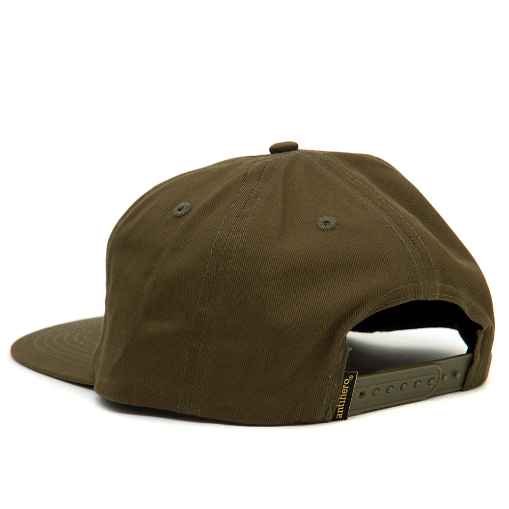 Basic Pigeon Round Adj. Snapback Hat (Olive)