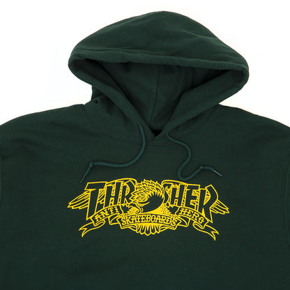 X Anti-Hero Mag Banner Hooded Sweatshirt (Forest Green)