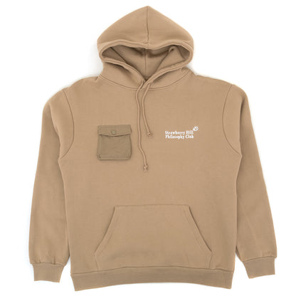 Cargo Pocket Hooded Sweatshirt (Wheat) (S)