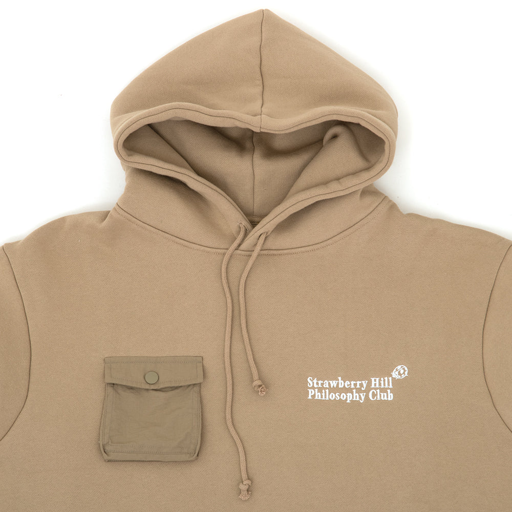 Cargo Pocket Hooded Sweatshirt (Wheat) (S)