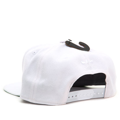 Trefoil Snapback Hat (White / White)