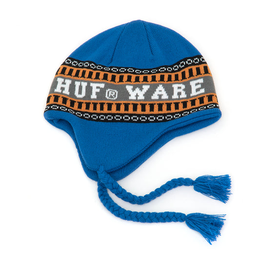 x Bronze Flap Beanie (Blue)