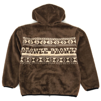 x Bronze High Pile Full Zip Sweatshirt (Brown)