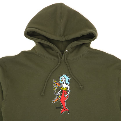 Mermaid Hooded Sweatshirt (Army Green)