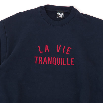 La Vie Tranquille Crewneck Sweatshirt (Navy)