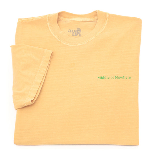 Middle of Nowhere Desert Serif T-Shirt (Mustard)