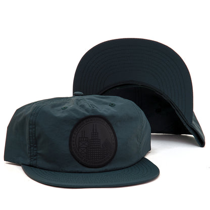 City Seal Nylon Snapback (Forest Green / Blackout)