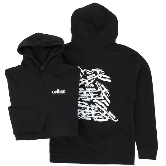 Stacked Cop Cars Midweight Hoody (Black / White)