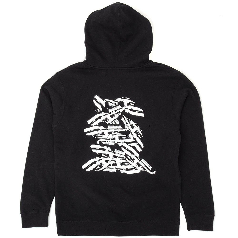 Stacked Cop Cars Midweight Hoody (Black / White)