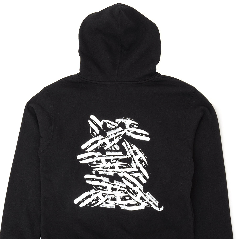 Stacked Cop Cars Midweight Hoody (Black / White)